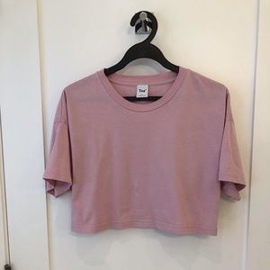 Aritzia TNA Pink Crop Top